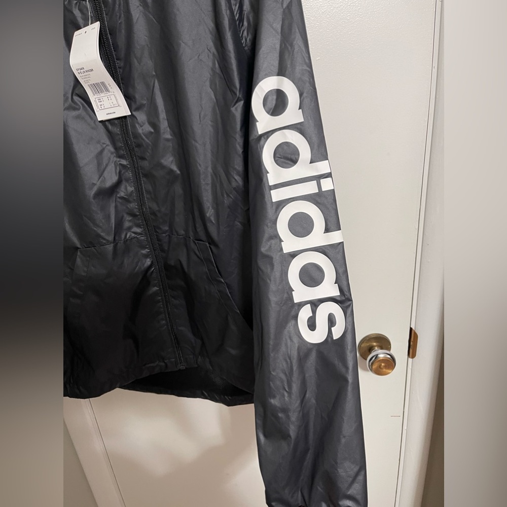 Adidas Women's Essentials Linear Windbreaker Jacket - Picture 5 of 9